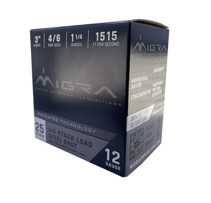 Migra 12GA 4/6 3" Steel Shot 25RDS