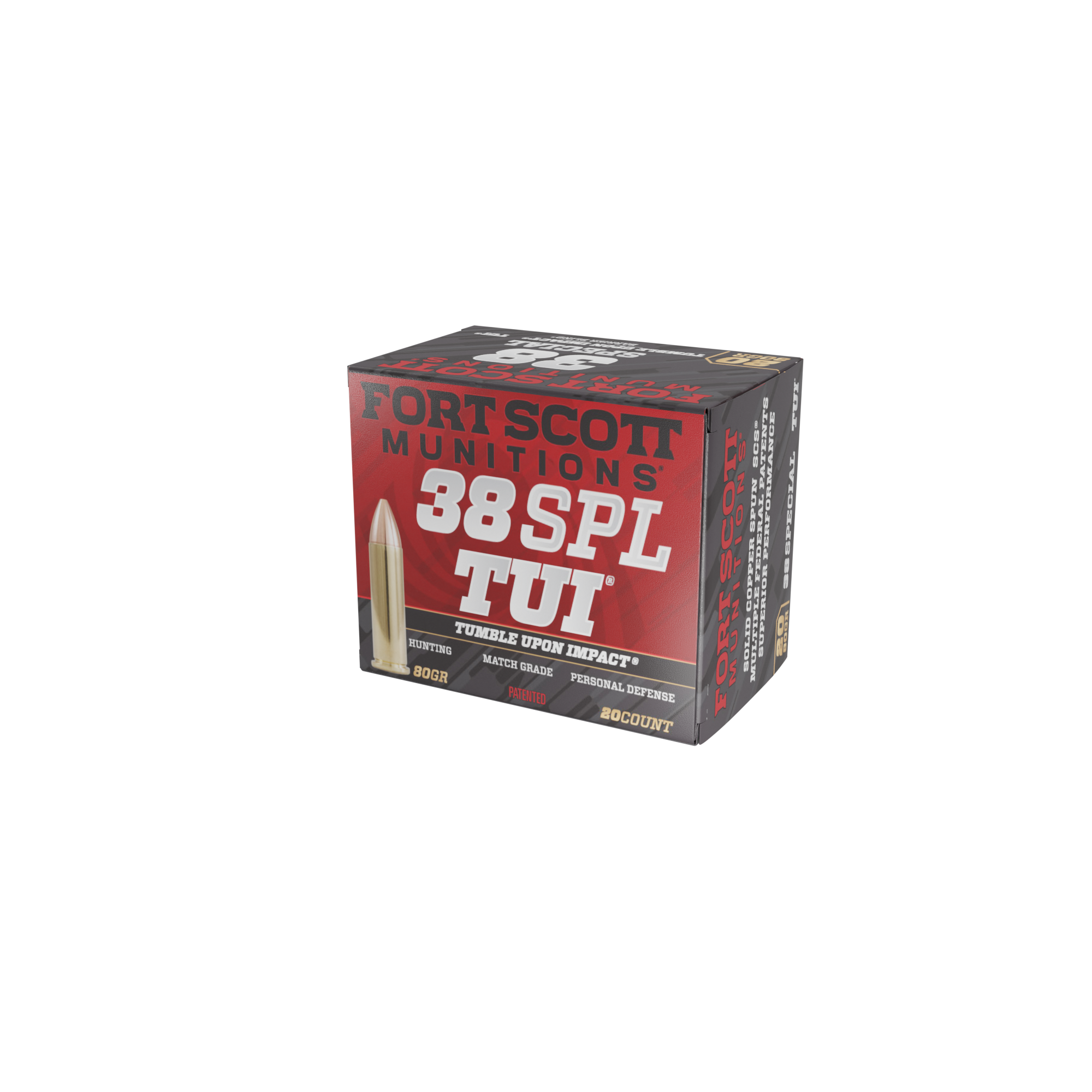 38 Special TUI® - 80Gr Solid Copper Ammo — Fort Scott Munitions