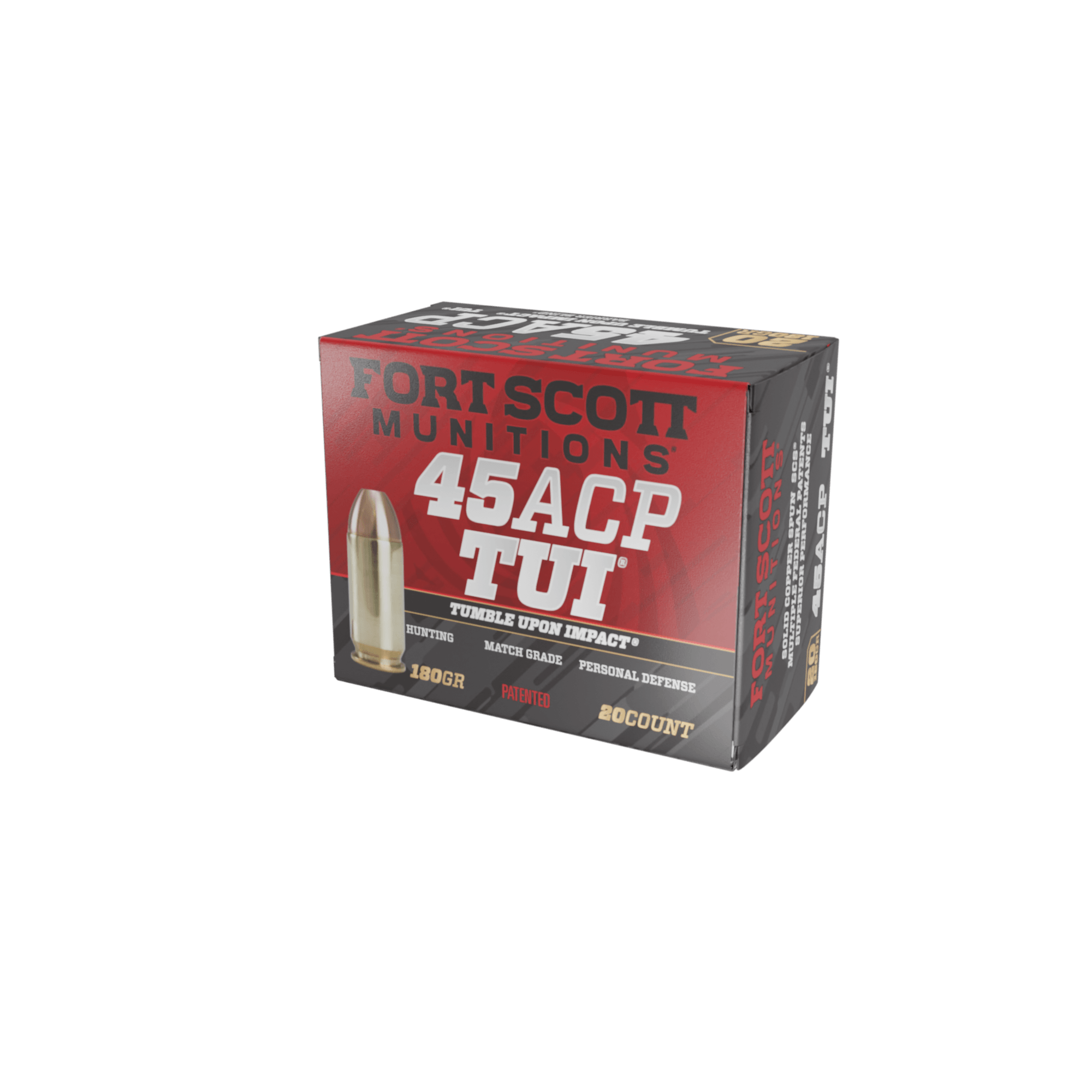 45 ACP TUI® - 180Gr Solid Copper Ammo — Fort Scott Munitions