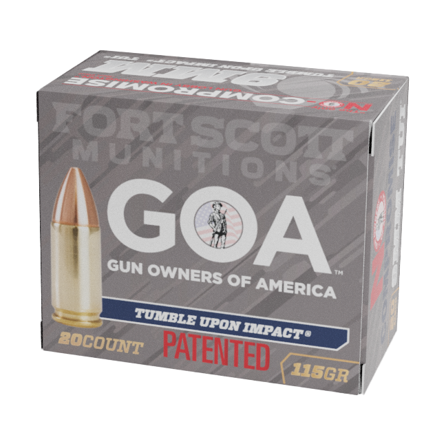 GOA 9MM Luger TUI® - 115Gr Solid Copper Ammo