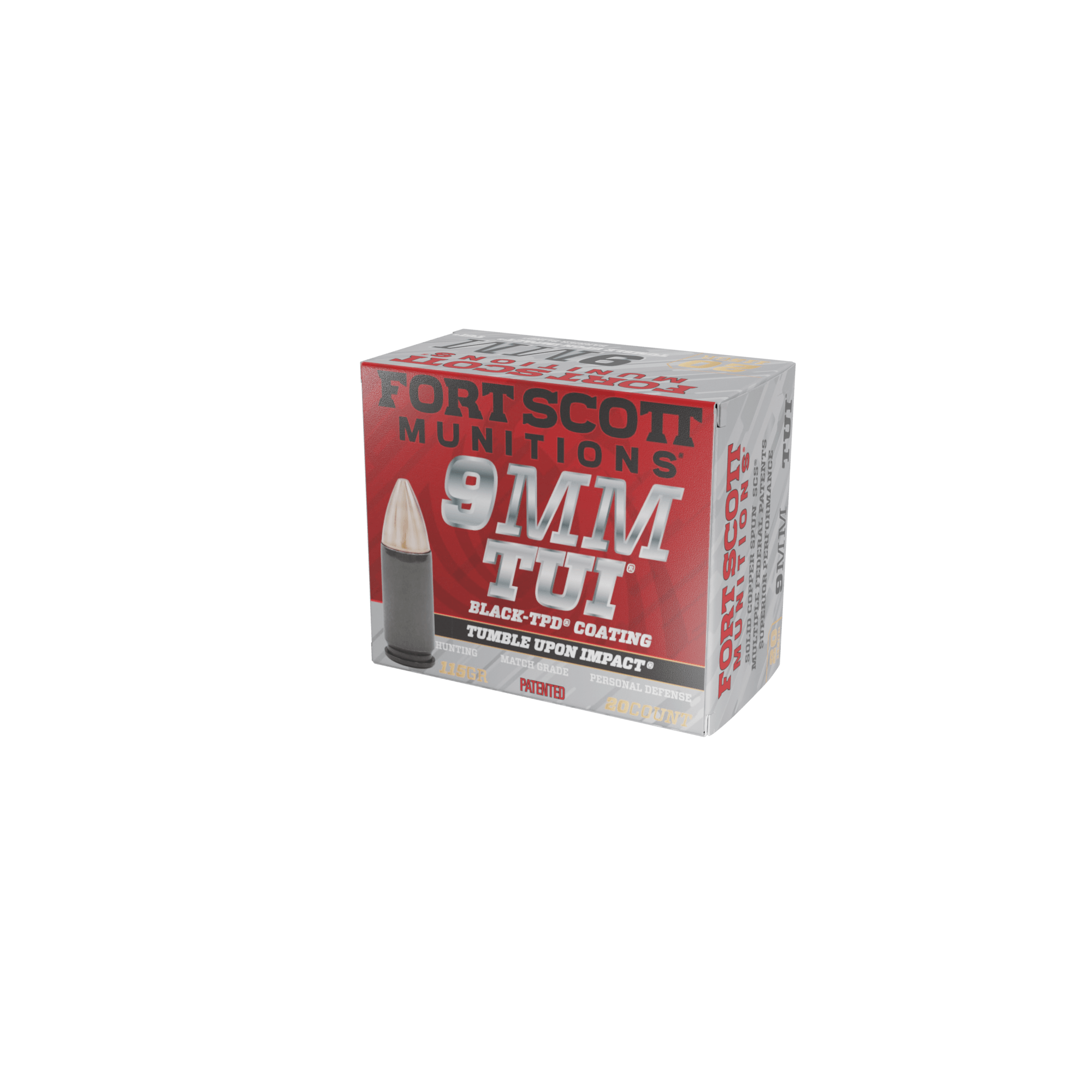 9mm Copper Ammo - 9mm Copper Ammunition - 125Gr - Fort Scott Munitions