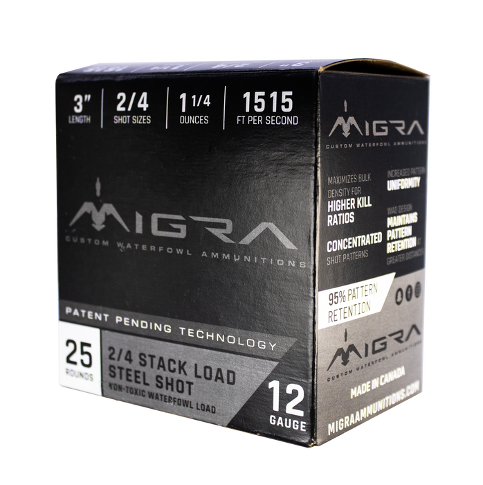 Migra 12GA 2/4 3" Steel Shot 25RDS