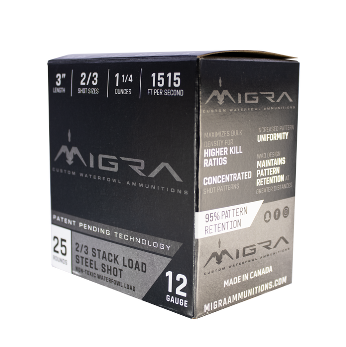 Migra 12GA 2/3 3" Steel Shot 25RDS