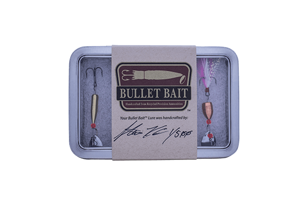 bullet casing fishing lure Bullet Bait Inline Spinner — Fort Scott Munitions