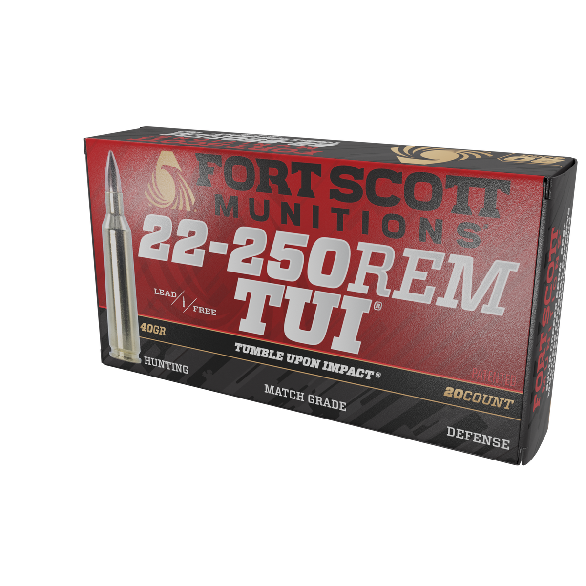 22-250 Rem - 22-250 Rem Ammo - 40Gr - Fort Scott Munitions