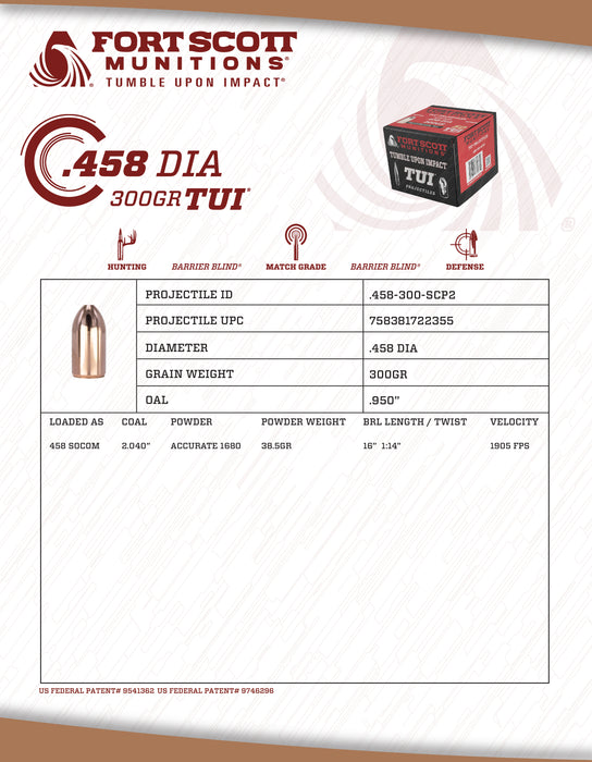 .458-300-SCP2 Projectile