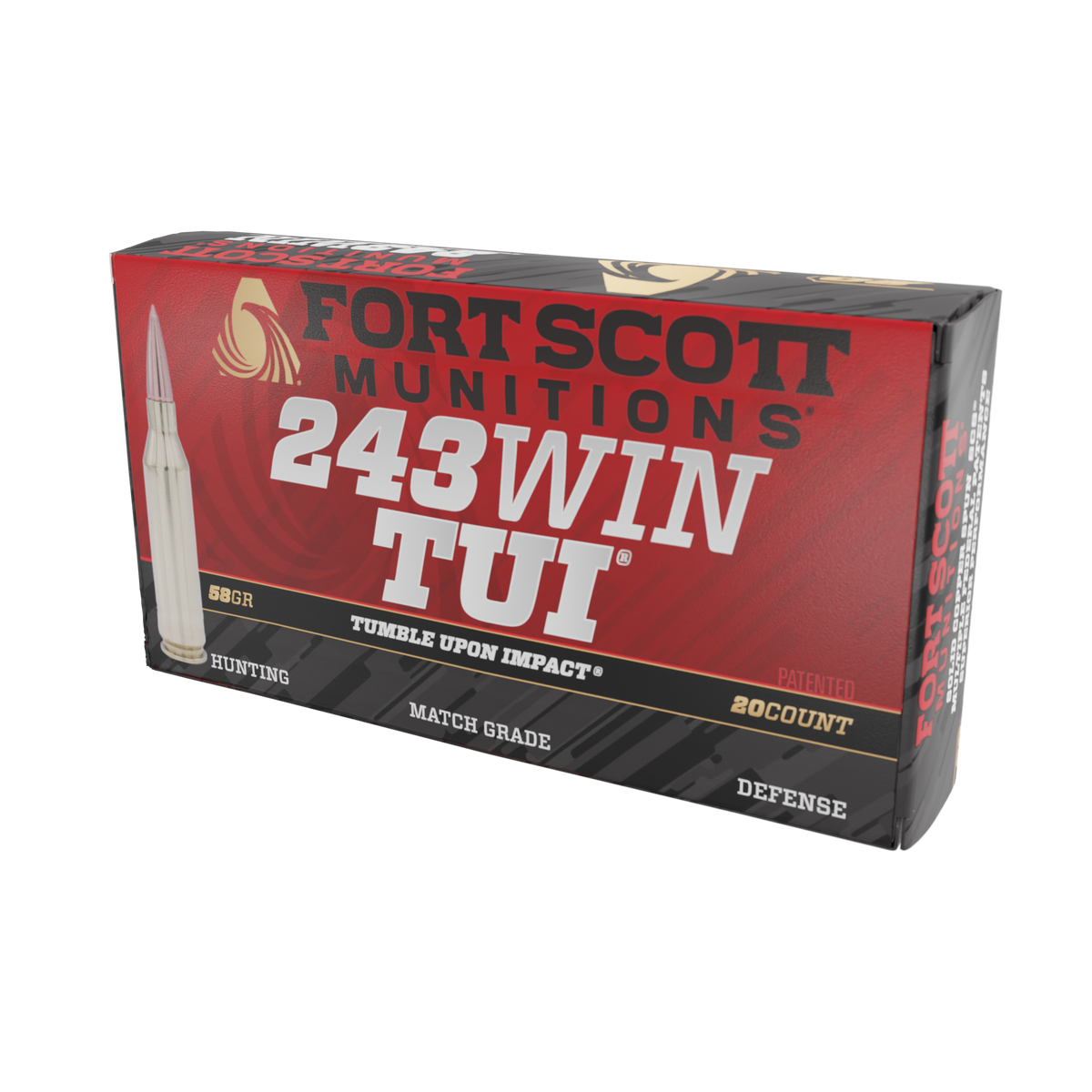 243 Win SCS® TUI® - 58Gr Solid Copper Ammo — Fort Scott Munitions
